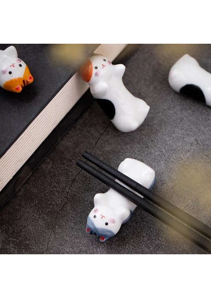 03 Sevimli Kedi Seramik Çubuklarını Tutucu Standı Güzel Tasarım Çubuk Raf Yastık Bakım Dinlenme Japon Tarzı Mutfak Sofra Araçları Yeni (Yurt Dışından)