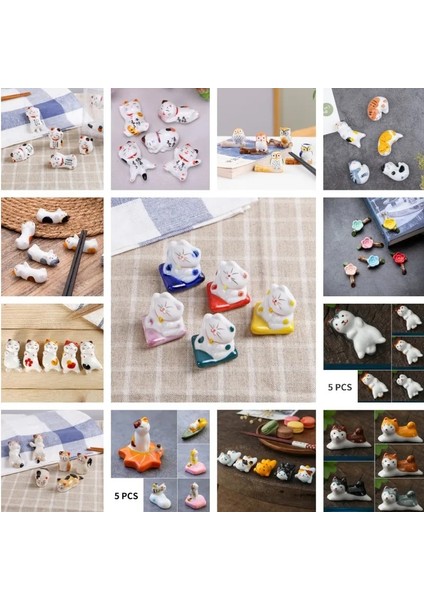 6 Adet 5/6 Adet Sevimli Kedi Seramik Çubuklarını Tutucu Standı Japon Tarzı Ev Mutfak Sofra Dekor Zanaat Güzel Tasarım Baykuş Çubuk Dinlenme (Yurt Dışından) fırsatları