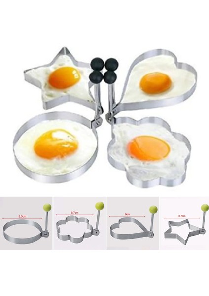 Yıldız 4 Tarzı Kızarmış Yumurta Gözleme Şekillendirici Omlet Kalıp Kalıp Gadget Paslanmaz Çelik Kızartma Yumurta Pişirme Araçları Mutfak Aksesuarları (Yurt Dışından) modelleri