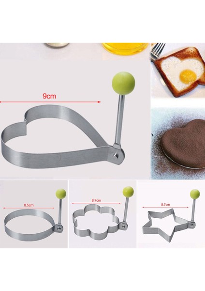 Yıldız 4 Tarzı Kızarmış Yumurta Gözleme Şekillendirici Omlet Kalıp Kalıp Gadget Paslanmaz Çelik Kızartma Yumurta Pişirme Araçları Mutfak Aksesuarları (Yurt Dışından) fırsatları