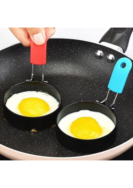 Mavi Yapışmaz Omlet Yumurta Halkaları Yuvarlak Crumpet Halka Kalıp Şekillendirici Ingilizce Muffin Gözleme Pişirme Kalbur Mutfak Aksesuarları (Yurt Dışından) fiyatları