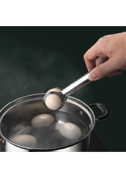 Gümüş 1 Adet Yumurta Maşası Mutfak Pişirme Araçları Yaratıcı Paslanmaz Yumurta Klip Gıda Salata Köfte Maşa Kaymaz Yumurta Maşa Mutfak Aletleri (Yurt Dışından) modelleri