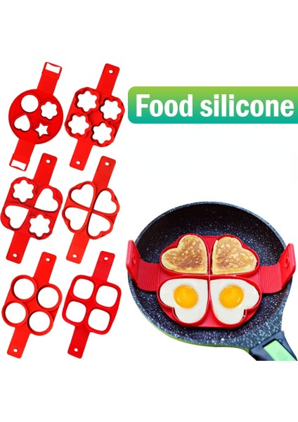 05 Silikon Yumurta Halkası Gözleme Yapımcısı Kalıp Yeniden Kullanılabilir Yapışmaz Kızarmış Yumurta Şekillendirici Omlet Kalıpları Mutfak Pişirme Pişirme Aksesuarları Için (Yurt Dışından)