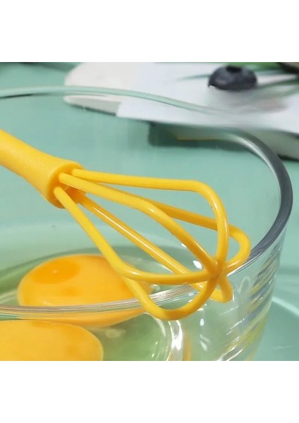 Sarı Yumurta Çırpıcı Yaratıcı Mutfak Pişirme Aracı Ev Krem Çırpıcı Çocuk Kılavuzu Mini Plastik Yumurta Çırpıcı Gıda Sınıfı Tencere (Yurt Dışından)