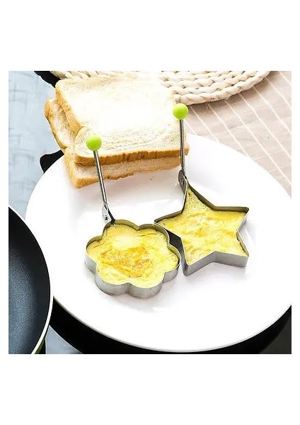 Siyah Fitness Merkezli Paslanmaz Çelik Omlet Kalıp Kahvaltı Makinesi Mutfak Aksesuarları Kızarmış Yumurta Cihazı Beş Formlu Dayanıklı Kalıplar (Yurt Dışından) indirimleri