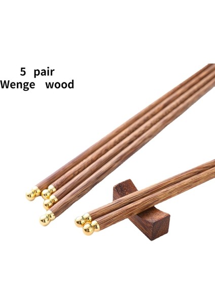 5 Çift E 10 Çift Yüksek Kaliteli Çin Çubuklarını El Yapımı Doğal Wengewood Çubuklarını Set Sandal Ağacı Sofra Çubuklarını Çatal Bıçak Kaşık Seti (Yurt Dışından)