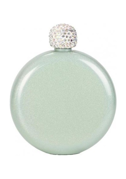 Yeşil Gökkuşağı Yuvarlak Çift Duvar Küçük Cep Şişesi Likör Şişeleri Komik Kristal Şişe Paslanmaz Çelik Taşınabilir Cep Şişeleri Kristal Kapak (Yurt Dışından)