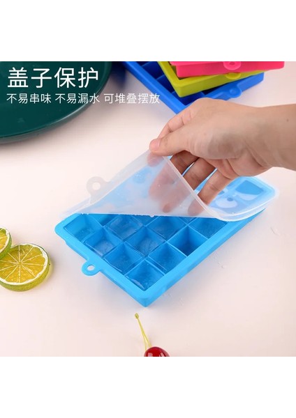 Blue-2 1 Adet Silikon Buz Küpü Makinesi Formu Buz Şekeri Kek Puding Çikolata Kalıpları Kolay Serbest Bırakılan Kare Şekli Buz Küpü Tepsileri Kalıpları (Yurt Dışından) fırsatları