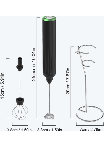 Beyaz Mini Süt Köpürtücü El Elektrikli Köpük Makinesi USB Şarj Edilebilir Paslanmaz Çelik Yumurta Çırpıcı Kahve Içecek Mikser Blender Standı ile (Yurt Dışından)