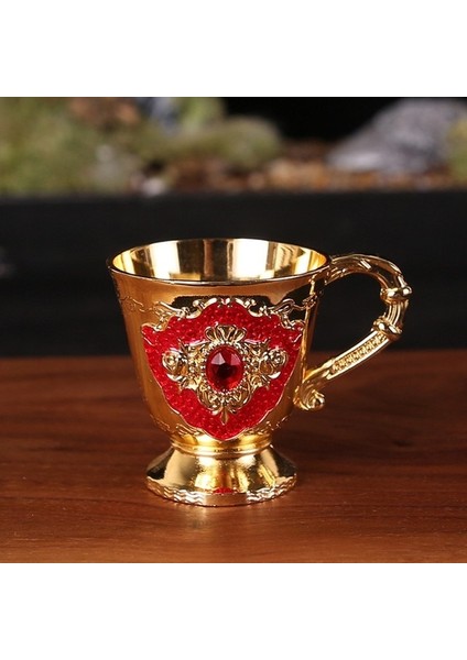 Stil 3 Şarap Bardağı Kadeh Alüminyum Alaşım Sahte Antika Retro Oyma Kadeh Masa Süsü Kokteyl Bardağı Viski Bardağı Parti Bar Drinkware (Yurt Dışından)