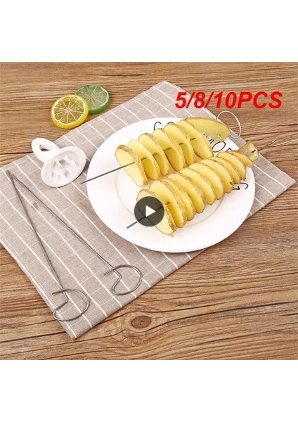 Opp Ambalaj 5 Adet 5/8/10 Adet Yaratıcı Patates Kama Kesici Diy Spiral Dilimleme Kasırga Kesim Plastik Döndür Patates Dilimleme Mutfak Aksesuarları Araçları (Yurt Dışından) indirimleri