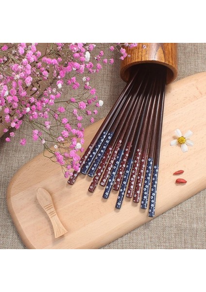 1 Çift Kırmızı 1 Çift Ahşap Yemek Çubukları Çin Yemek Çubukları Yemek Için Japon Tarzı Sakura Suşi Yemek Çubukları Yeniden Kullanılabilir Yemek Çubukları Mutfak Sofra Takımı (Yurt Dışından)