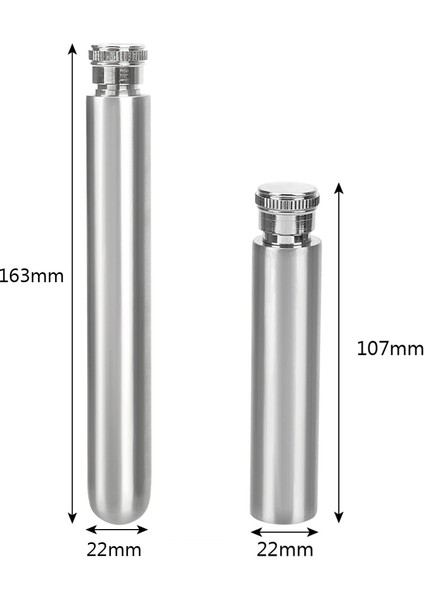 S (1 Oz) Mini Paslanmaz Çelik Hip Mataralar Viski Için Gizli Şarap Şişesi Boru Şeklindeki Pot Alkol Şişesi Groomsmen Hediyeler 1/1.5/5 Oz (Yurt Dışından)
