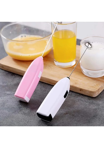 Pembe Elektrikli Yumurta Çırpıcı Süt Köpürtücü Otomatik Süt Köpüğü Kahve Matcha Sıcak Çikolata Çırpma Mini Içecek Mikser Blender Mutfak (Yurt Dışından) indirimleri