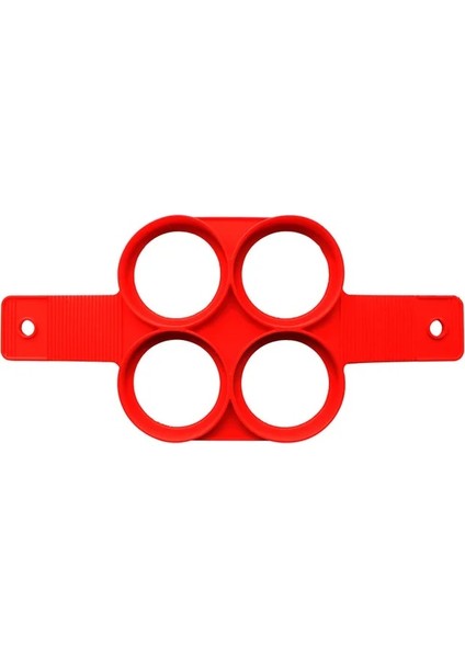 4 Kavite Yuvarlak Silikon Yapışmaz 4 Delik Kare Yumurta Gözleme Yapımcısı Mutfak Pişirme Omlet Kalıpları Flip Ocak Yumurta Kalıbı Gözleme Kek Kalıbı Gadget (Yurt Dışından)