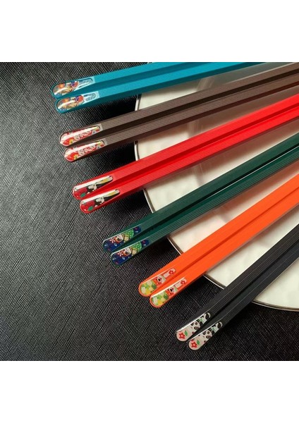 6 Çift 5 Çift Çin Yemek Çubukları Suşi Çubukları Yeniden Kullanılabilir Metal Kore Yemek Çubukları Seti Gıda Sınıfı Sağlıklı Alaşım Sofra Japon Tarzı (Yurt Dışından)