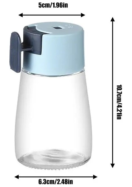 Mavi Tuz Kontrol Şişesi Ev Mutfak Şekerlik Itme Tipi Baharat Dağıtıcı Biber Çalkalayıcı Baharat Tuz Şeker Şişesi Mutfak Gadget (Yurt Dışından)