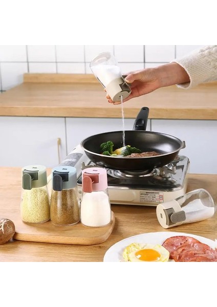 Mavi Tuz Kontrol Şişesi Ev Mutfak Şekerlik Itme Tipi Baharat Dağıtıcı Biber Çalkalayıcı Baharat Tuz Şeker Şişesi Mutfak Gadget (Yurt Dışından) fırsatları