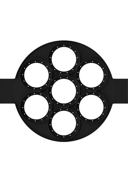 Siyah Silikon Gözleme Yapımcısı Çoklu Şekiller 7 Delik Yapışmaz Pişirme Kalıp Halkası Kızarmış Yumurta Kalıpları Aile Pişirme Mutfak Aletleri Için (Yurt Dışından) modelleri