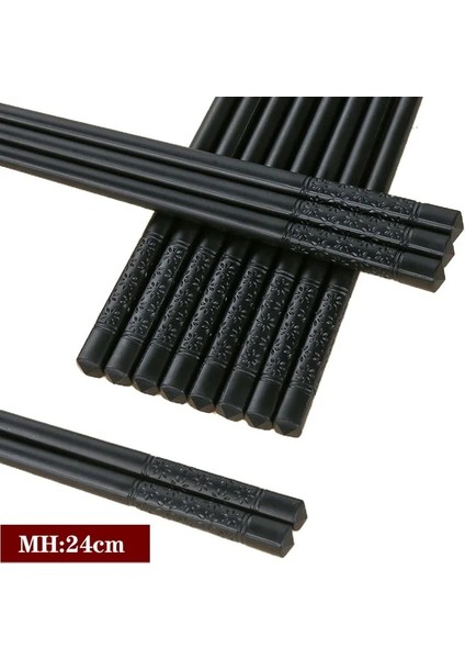 24CM-10PAIRS-MH Yemek Çubukları 10 Çift Yeniden Kullanılabilir Cam Elyaf Yiyecek Çubukları Japon Çin Kore Yemek ve Yemek Pişirmeye Uygun, Hepsi Bir Hediye Kutusunda (Yurt Dışından)
