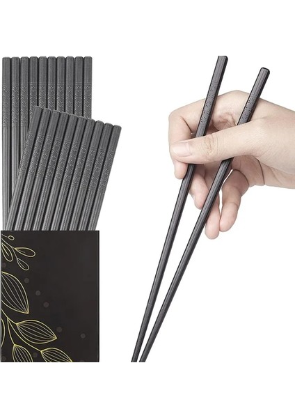 24CM-10PAIRS-MH Yemek Çubukları 10 Çift Yeniden Kullanılabilir Cam Elyaf Yiyecek Çubukları Japon Çin Kore Yemek ve Yemek Pişirmeye Uygun, Hepsi Bir Hediye Kutusunda (Yurt Dışından) fiyatları