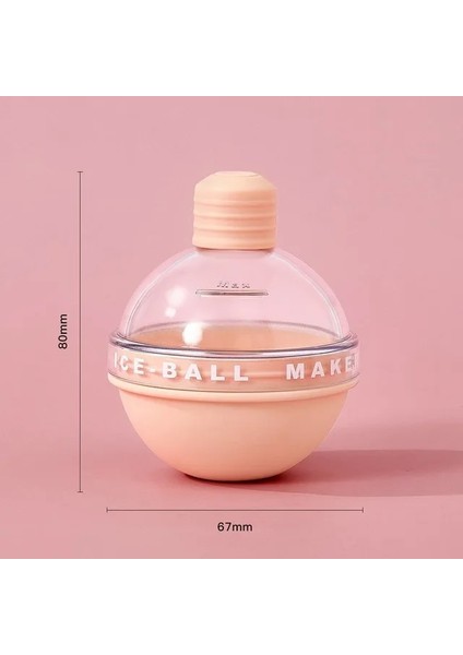 Pembe Viski Yuvarlak Buz Küpü Makinesi Silikon Top Şekli Küresel Buz Küpü Kalıp Makinesi Hızlı Dondurucu Buz Kalıp Tepsisi Mutfak Alet (Yurt Dışından)