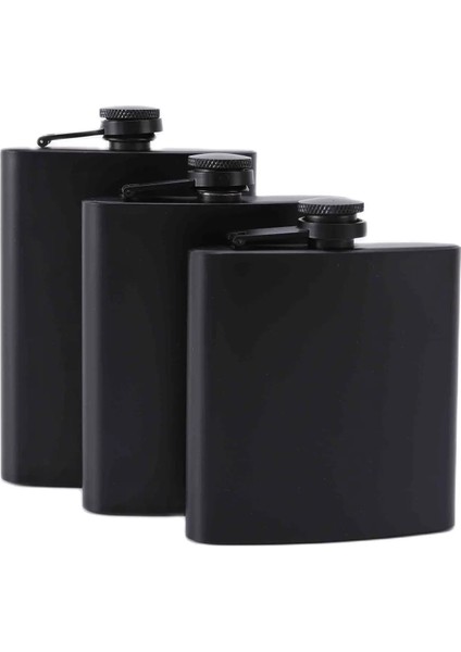 6oz Siyah Çelik Siyah Içki Matarası 6oz 7oz 8oz Rusya Flagon Renkli Boya (Yurt Dışından)