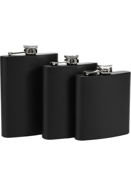 6oz Siyah Çelik Siyah Içki Matarası 6oz 7oz 8oz Rusya Flagon Renkli Boya (Yurt Dışından)