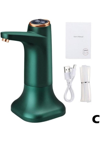 Yeşil Otomatik Su Sebili Elektrikli Su Pompası USB Şarj Edilebilir Mutfak Pompası Elektrikli Su Içme Şişesi Ofis Dağıtıcı N6J7 (Yurt Dışından)