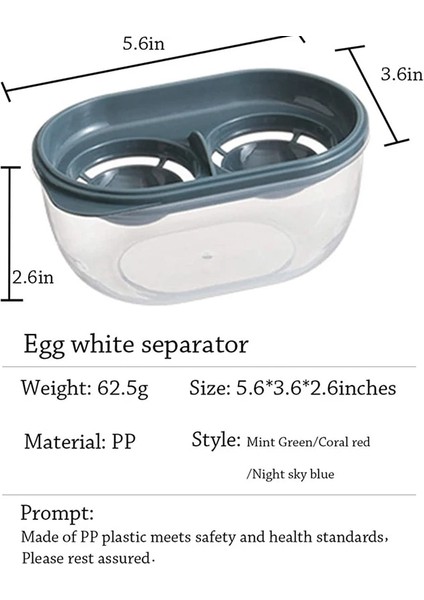 Açık Yeşil Yumurta Ayırıcı Yumurta Beyazı Ayırıcı Sarısı Filtre Saklama Kutusu Gıda Sınıfı Mutfak Aletleri Yumurta Ayırıcı Pişirme Aracı Çıkarıcı (Yurt Dışından) fırsatları