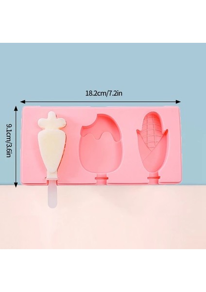 Tip D Silikon Popsicles Kalıpları Yaratıcı Popsicle Kalıp Tepsisi Sopa ile Dıy Yeniden Kullanılabilir Dondurma Kalıpları Kapaklı Tatlı Mutfak Gadget (Yurt Dışından)
