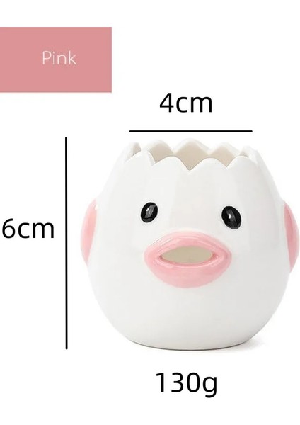 Pembe ve Sarı Komik Beyaz Sarısı Pembe Yumurta Ayırıcı Aracı Tavuk Yumurta Sarısı Beyaz Ayırıcı Seramik Seramik Karikatür Civciv Yumurta Ayırıcı (Yurt Dışından) indirimleri