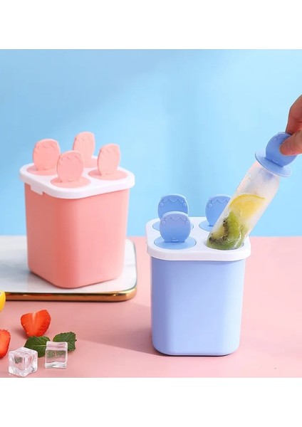 Yeşil Dıy Dondurma Popsicle Kalıp Ev Yapımı Buz Kutusu Plastik Sopa ile Buz Yapıcı Bebek Gıda Takviyesi Araçları Mutfak Alet (Yurt Dışından)