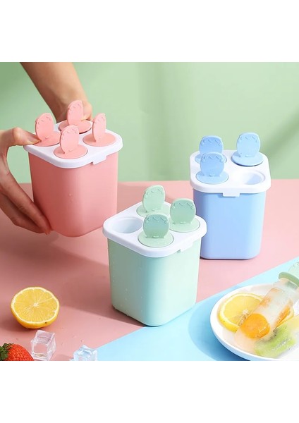 Yeşil Dıy Dondurma Popsicle Kalıp Ev Yapımı Buz Kutusu Plastik Sopa ile Buz Yapıcı Bebek Gıda Takviyesi Araçları Mutfak Alet (Yurt Dışından)