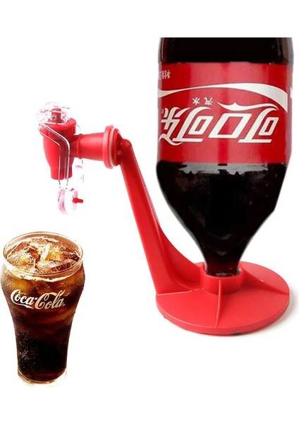 Kırmızı 1 Adet Meşrubat Dağıtıcı Şişe Soda Ters Gazlı Içecek Baş Aşağı Içme Suyu Dağıtım Makinesi Bar Mutfak Gadget (Yurt Dışından)
