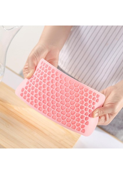 Pembe Buz Küpü Tepsi Mini Kalp Tasarımları Süper Yumuşak Buz Küpü Kalıp Silikon 150 Izgaralar Buz Topu Makinesi Kalıptan Kolay Buz Küpü Makinesi (Yurt Dışından) fiyatları
