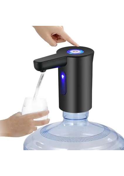 Black1 USB Şarj Edilebilir Şişelenmiş Su Sebili Pompası Elektrikli Mini Entegre Su Pompası Distribütörü Basit ve Hızlı Butik Su Pompası (Yurt Dışından)