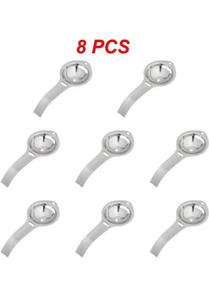 01 8 Adet 5/8/10 Adet Evrensel Ayırıcı Pratik Paslanmaz Çelik Basit Moda Yumurta Mutfak Kullanışlı Yumurta Ayırıcı Dayanıklı Uzun Saplı (Yurt Dışından)