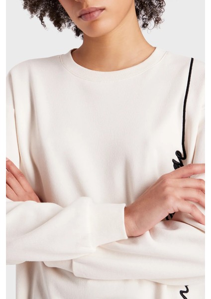 Pamuklu Regular Fit Bisiklet Yaka Sweat Kadın Sweat 6RYM70 Yjbrz 1130 modelleri