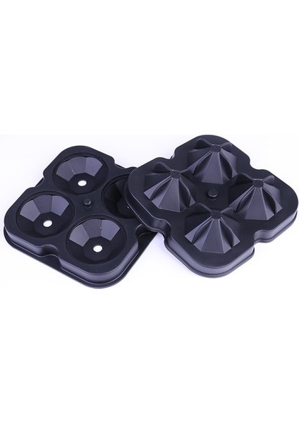 Siyah Yaratıcı Elmas Şekli Silikon Buz Küpü Makinesi 3D Kalıpları Kokteyller Viski Şarap Buz Küpü Tepsi Krem Bakeware Modeli Mutfak Aletleri (Yurt Dışından)