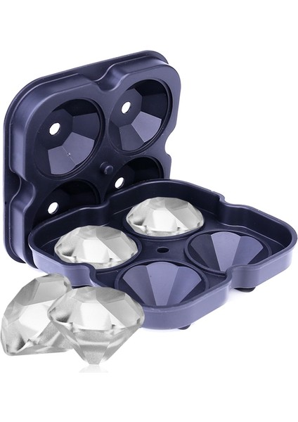 Siyah Yaratıcı Elmas Şekli Silikon Buz Küpü Makinesi 3D Kalıpları Kokteyller Viski Şarap Buz Küpü Tepsi Krem Bakeware Modeli Mutfak Aletleri (Yurt Dışından) fiyatları