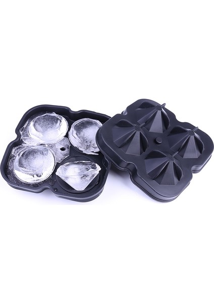 Siyah Yaratıcı Elmas Şekli Silikon Buz Küpü Makinesi 3D Kalıpları Kokteyller Viski Şarap Buz Küpü Tepsi Krem Bakeware Modeli Mutfak Aletleri (Yurt Dışından) modelleri