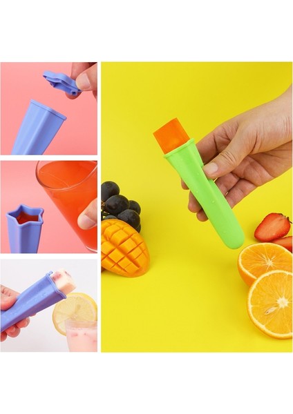 Mavi Dondurma Kalıp Silikon Yaratıcı Çocuk Dıy Çikolata Tatlı Popsicle Kalıpları Ev Yapımı Dıy Popsicle Kalıpları Yaz Essentials (Yurt Dışından) indirimleri
