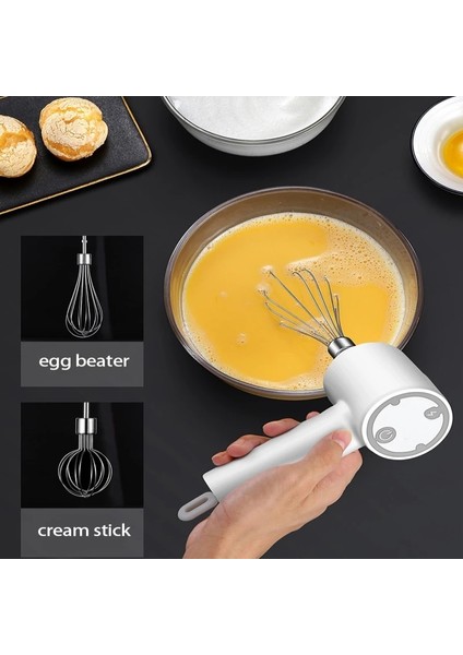 Yükseltme Beyaz 3 Hız Elektrikli Mikser Ev Taşınabilir Gıda Blender Mutfak Yumurta Süt Köpürtücü Kek Yumurta Çırpıcı El Pişirme Yoğurma Mikseri (Yurt Dışından)