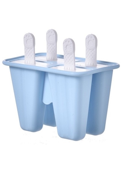 4 Delikli Mavi 4/6/10 Delikli Silikon Dondurma Kalıbı Yeniden Kullanılabilir Çubuklarla Dıy Çikolata Tatlı Popsicle Kalıpları Tepsi Buz Küpü Makinesi Araçları (Yurt Dışından)