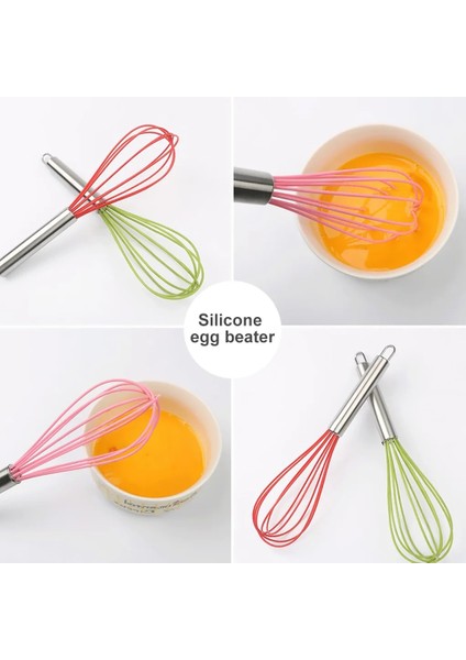 Bir Manuel Yumurta Çırpıcı Paslanmaz Çelik Silikon Balon Çırpma Krem Mikser Karıştırma Karıştırma Çırpma Balon Bobin Tarzı Yumurta Araçları (Yurt Dışından) indirimleri