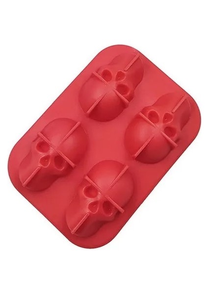 Kırmızı Tepsi Viski Topu Makinesi Dondurma Kalıp Formu Çikolata Kalıp Elmas Silikon Buz Küpleri 4 Adet Bira Kırmızı Şarap Buz Küpleri (Yurt Dışından)