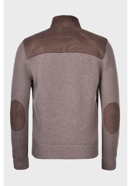 Yünlü Dik Yaka Süet Görünümlü Triko Mont Erkek Mont 13130 25032 017 fiyatları