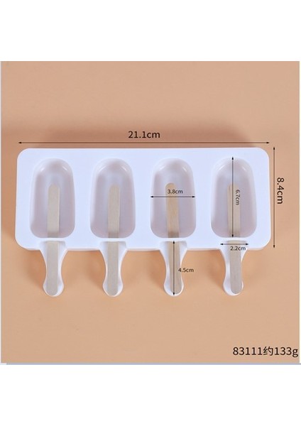 4 Hücre Küçük 4/8 Hücre Magnum Silikon Kalıp Silikon Dondurma Kalıp Popsicle Kalıpları Dıy Dondurma Kalıp Buz Pop Maker Kalıp Buz Tepsisi (Yurt Dışından)