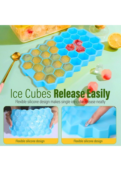 37 Küp Mavi Gösteri Olarak 37 Kavite Küp Yapıcı Silikonlar Buz Kalıbı Petek Buz Küpü Tepsisi Magnum Silikon Kalıp Formları Viski Kokteyli Için Gıda Sınıfı Kalıp (Yurt Dışından) modelleri